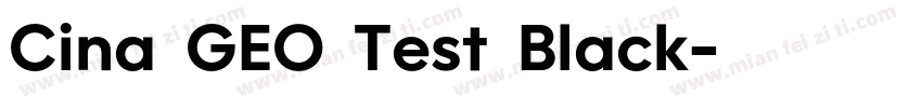 Cina GEO Test Black字体转换